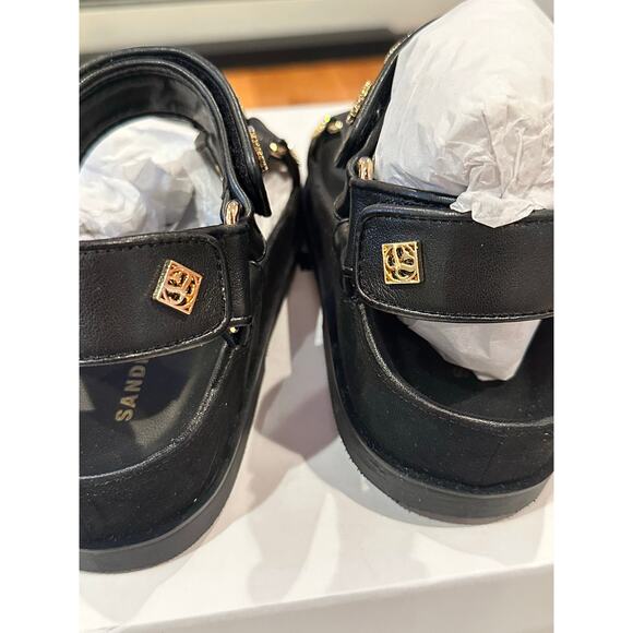 NEW Sandro Rhinestone Hook and Loop Sandals Black size 36 / 5.5 - Picture 10 of 12